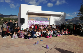 Concentración alumnos del CEIP Sant Roc