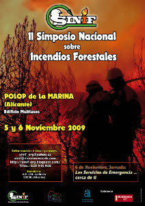cartel II Simposio Nacional sobre Incendios Forestales