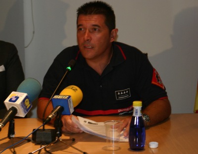 El Suboficial del Cuerpo de Bomberos de Alicante, Pepe Cerdá.