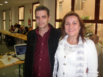 Los coordinadores de la Asamblea, Miguel Sánchez y Lola Zaragoza.